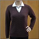 THE CHOICE TO WIN 50% OFF SALE Pullover Chocolate Cable Sweater