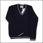 THE CHOICE TO WIN 50% OFF SALE Pullover Navy/White Cable Sweater