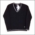 THE CHOICE TO WIN 50% OFF SALE Pullover Black/Ivory Cable Sweater