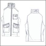 POLO RALH LAUREN White Zip Front Perimeter Vest