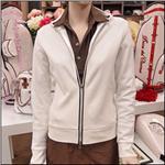 POLO RALPH LAUREN Ivory Knit Jacket With Zip Front