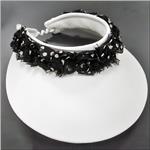HIGH SPIRITS White / Black Lace Frolic Adjustable Visor