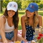 High Spirits 3" Inch USA Letters Baseball Cap - 4 Options $39.99