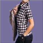 MDC SPORTSWEAR Argyle Print Jersey Polo