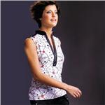MDC SPORTSWEAR White Sleeveless Print Shirt