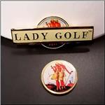 LADY GOLF Magnetic Ballmarker With Logo