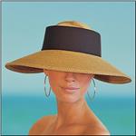ERIC JAVITS Halo Large Brim Packable Sun Visor