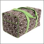 AME &amp; LULU Bungalo White/Chocolate/Green Weekender