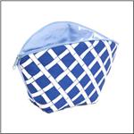 AME &amp; LULU Cabo Blue/White/Light Blue Cosmetic Case