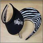 LADY GOLF LOGO Black With Zebra Print Visor