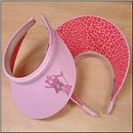 LADY GOLF LOGO Pink With Cheetah Print Visor