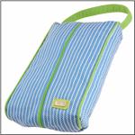 AME &amp; LULU Blue Herringbone Shoebag