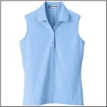 LADY GOLF Powder Blue Sleeveless Polo