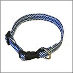 AME &amp; LULU Blue Herringbone Adjustable Dog Collar