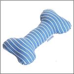 AME &amp; LULU Blue Herringbone Squeaky Dog Bone
