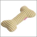 AME &amp; LULU Olive Herringbone Squeaky Dog Bone