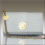 ERIC JAVITS Convertible Bone Croc Clutch Handbag
