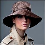 ERIC JAVITS Brown Multi Leopard Rain Hat