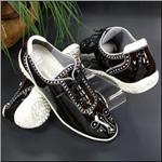 WALTER GENUIN Sabrina Waterproof Patent Black/White
