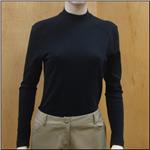 LADY GOLF Black Long Sleeve Mockneck Shirt