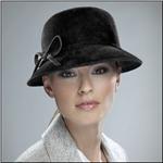 ERIC JAVITS Brown Bow Cap Feminized Hat
