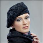 ERIC JAVITS Classic Knit Beret With Cable Motif.