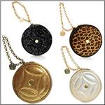 ERIC JAVITS Round Wristlet Quilted Bag With Chain