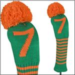 JUST 4 GOLF Numbers #7 Green / Orange Fairway Club Head Cover