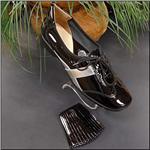 SESTO MEUCCI Gemmy Black Patent / Silver Shoe