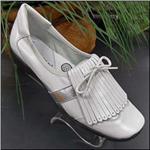 SESTO MEUCCI Gemmy White Calf / Silver Shoe
