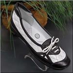 SESTO MEUCCI Germain Quilted White / Black Shoe
