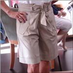 TOBY TUCKER Tan Pleat Front Short