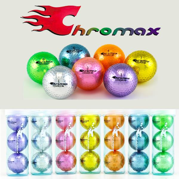 LADY GOLF : Chromax : Metallic Three Golf Ball Sleeve