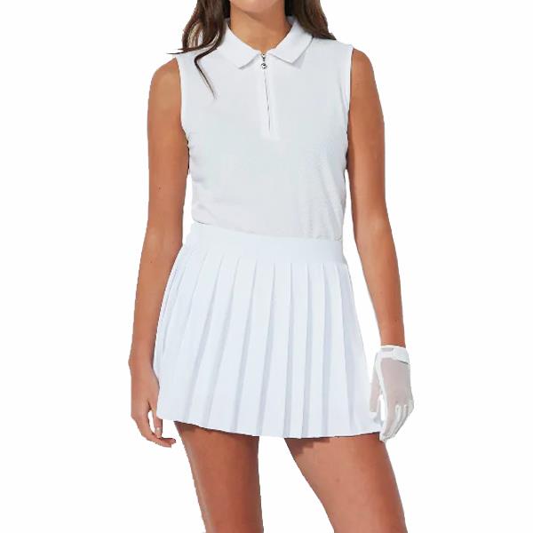 Daily Sports White 15" Inch Fold Pleat Pull-On Quick Dry Skort $130