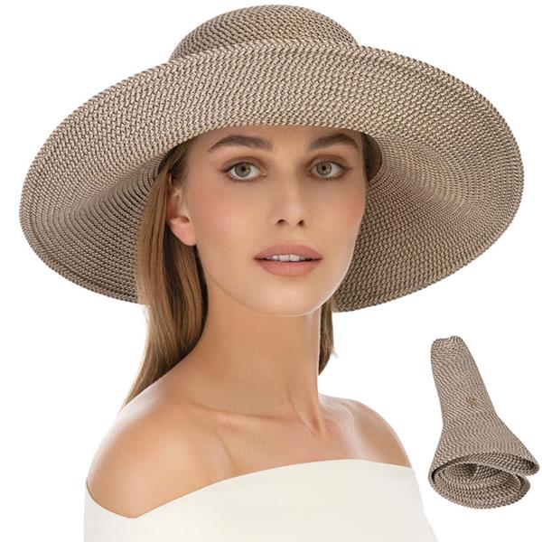 Eric Javits Hampton Bark Color Large Four Inch Sun Hat Model 13804