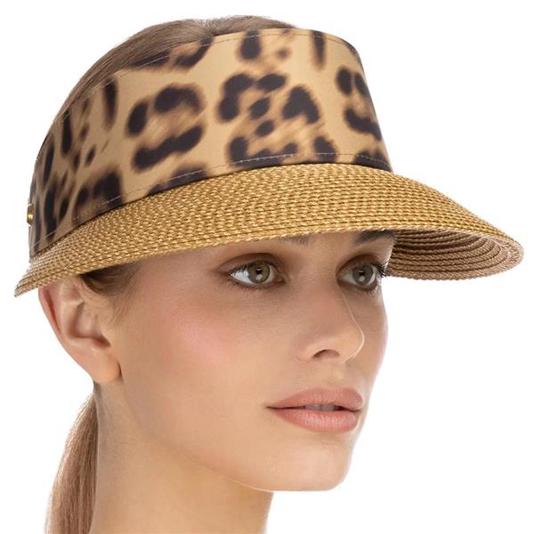 【公式ショップ】 Eric Javits Print Jaguar with Straw Squishee Natural Champ | 帽子