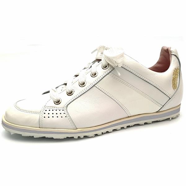 Henry and Magda Ladies Dani White Nappa and White Patent