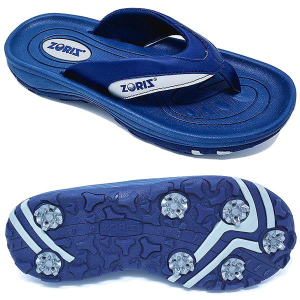 Zoriz Golf Sandals Ladies Men S Unisex Navy With Blue Sandal With Soft Spikes