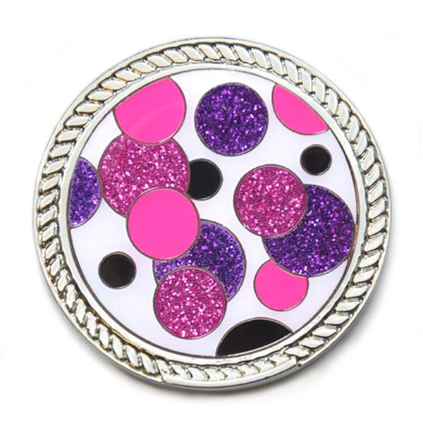 LADY GOLF Polka Dot Purple Pink Glitzy Candy Shoe Ball Marker Lady Golf