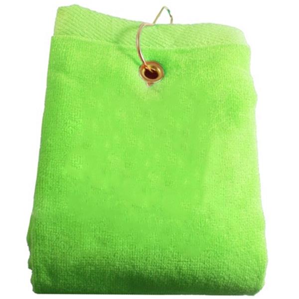 Lady Golf Cotton Velour 16 By 25 Inch Lime Green Tri Fold Sports Towel