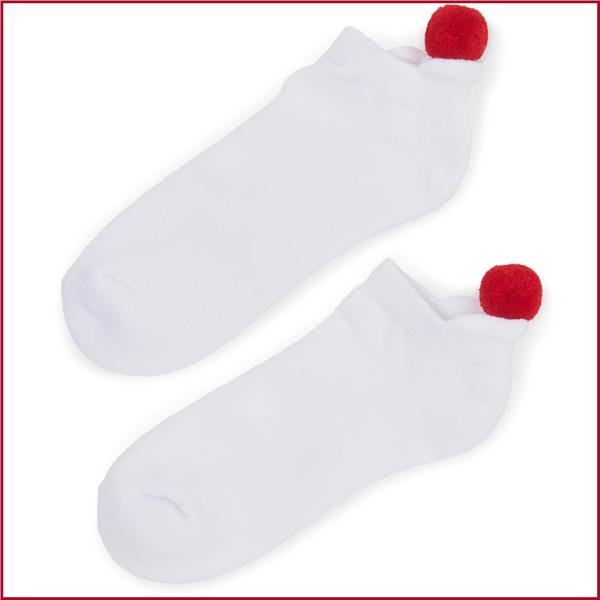 No show socks outlet with pom poms