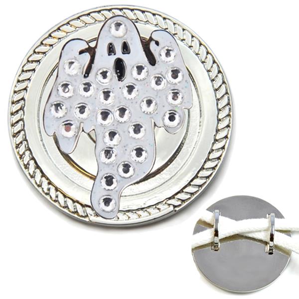 White Ghost Shoe Charm Style Golf Ball Marker