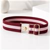 Kastel Denmark Elastic Stretch No-Bulk 1-1/2" Wide Adjustable Burgundy-Blush Slim Belt $39.99
