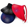 FIREWORKS BURST 4" Inch Glitter & Crystals Lace Visor - 4 Options $37.99