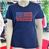 American Crystal Bling Flag Short Sleeve Crew Tee - 2 Colors $89.99