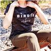 Calliope Birdie Vibes Black Storm Camo Semi-Fitted Graphic Print Tee