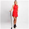 Calliope Red Coeur T-Back Dress With Faux Leather Trim $145