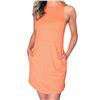 CALLIOPE Coral Sleeveless Boat Neck Zip Fairway Dress $145
