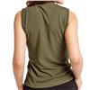 CALLIOPE Cotton Blend Seville Sleeveless Ribbed Mock Neck Shirt in Army Green $82