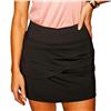 Calliope The Palouse 15" Inch High Waist Layer Scalloped Black Pull On Skort